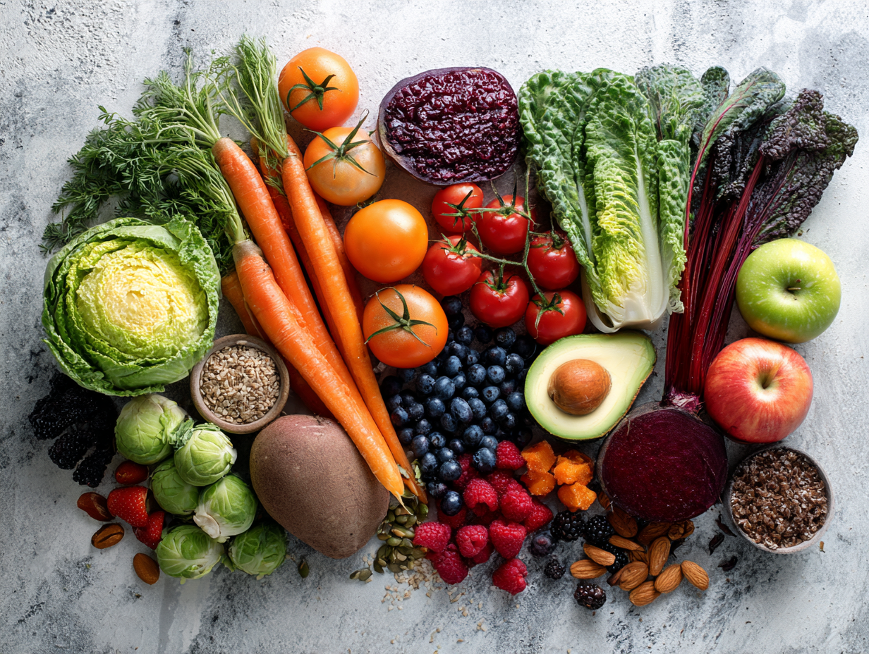 Збалансоване харчування - овочі, фрукти та здорові продукти